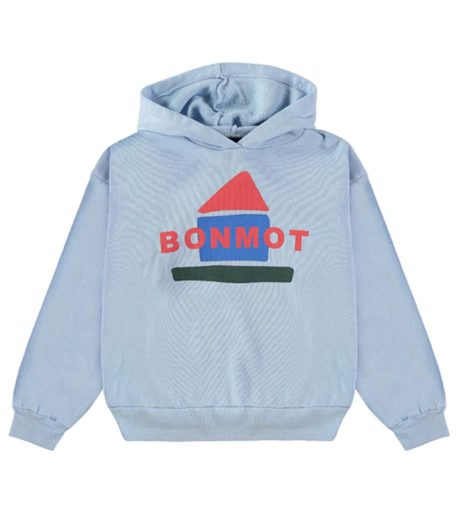 Bonmot Sweatshirt hoodie BM home - light blue