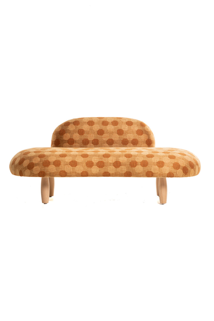 Galet sofa - orange motifs octogone