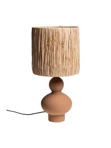 Tine K Home Table lamp raffia/clay - tile