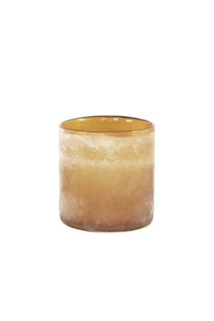 Tell Me More Frost candleholder - amber