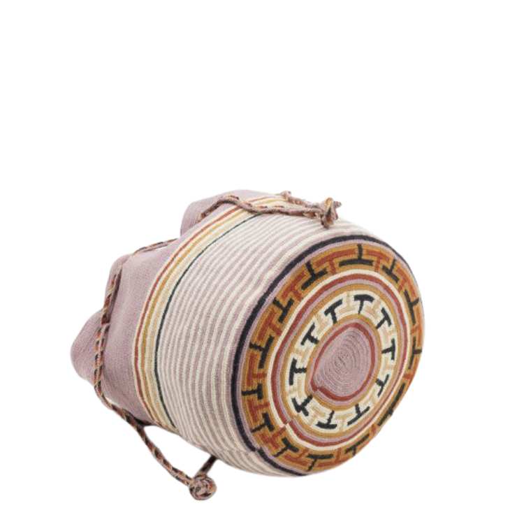Guanabana handmade Mitra Wayuu Mochila Bag - Lila