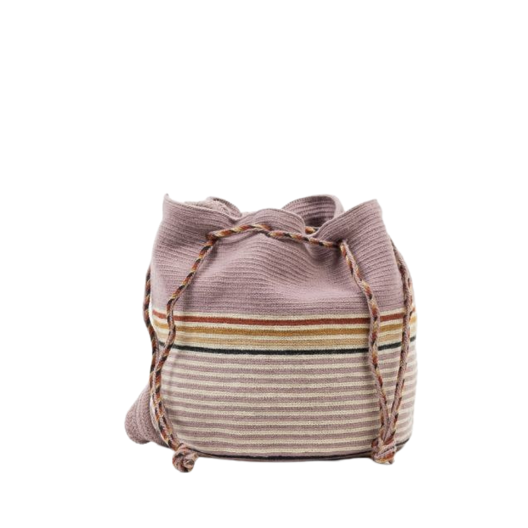 Guanabana handmade Mitra Wayuu Mochila Bag - Lila