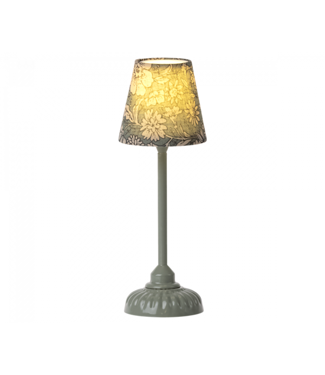 Vintage floor lamp, small dark mint • Couleur Locale
