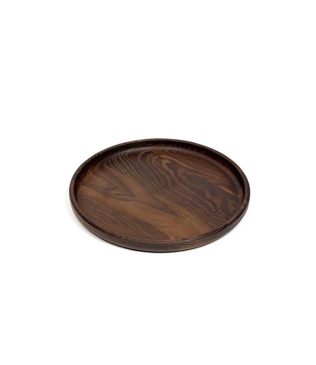 Rond dienblad pure hout