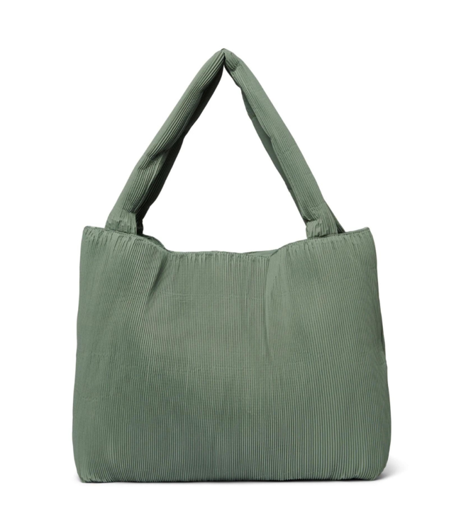 Green wrinkle mom-bag