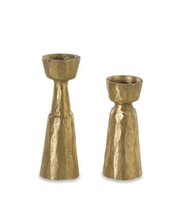 Mbata Brass Candlestick - Antique Brass – Nkuku