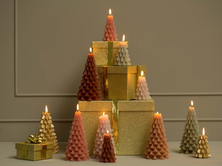 Candle christmas tree - M - eucalyptus