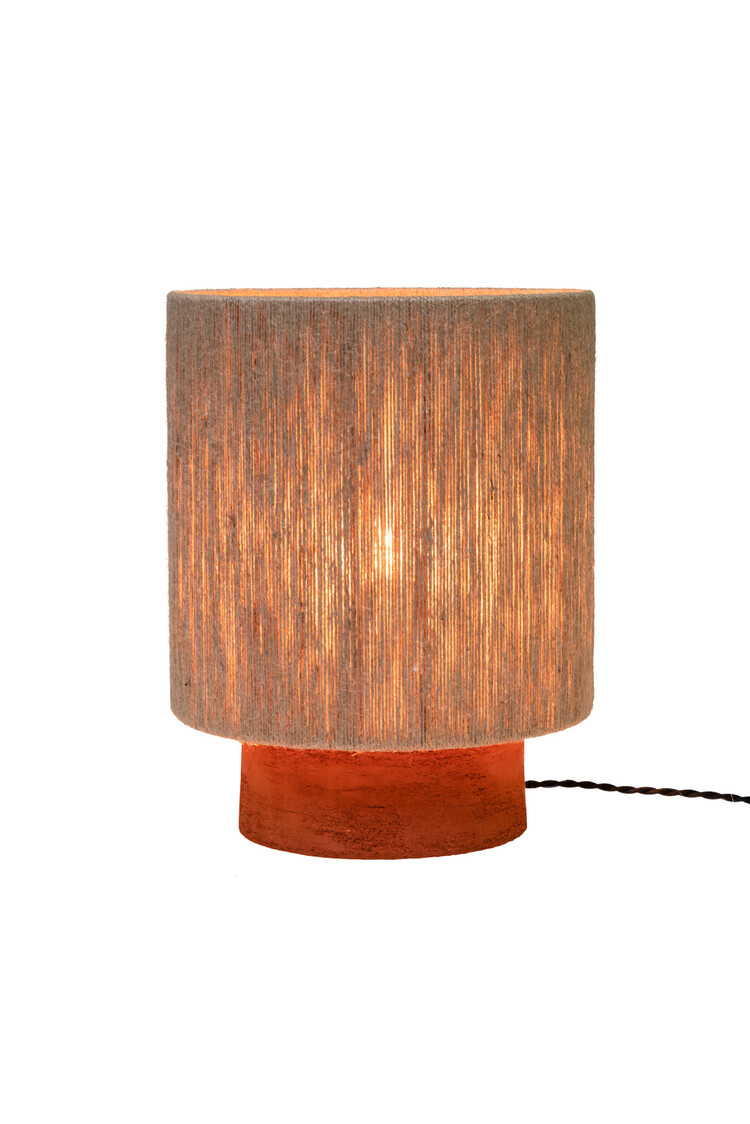 Maison de Vacances Lamp Kalé Osh sandstone argile rouge / jute natural - L