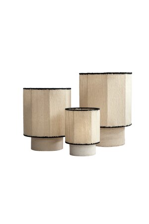 Maison de Vacances Lamp Kalé Osh sandstone argile blanche / wool écru & black - M