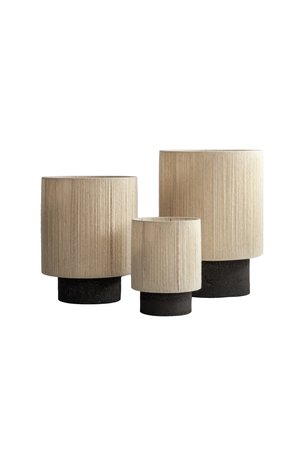 Maison de Vacances Lamp Kalé Osh sandstone argile noir / wool écru - S