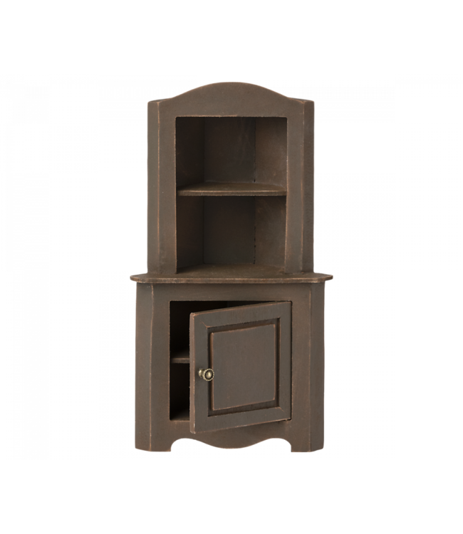 Miniature corner cabinet - brown