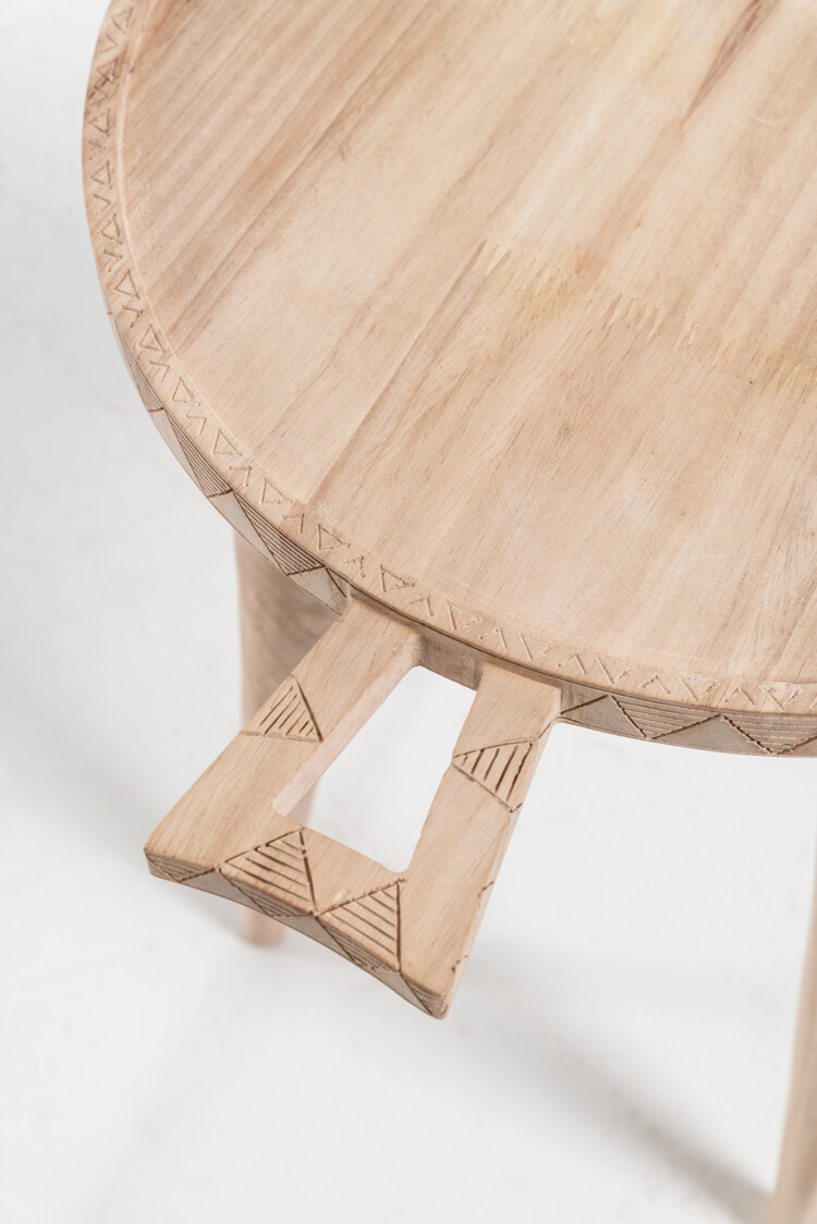 Ethiopian coffee table - natural