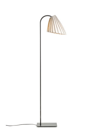 Caravane Vloerlamp Ella-Baco met gestreepte lampenkap