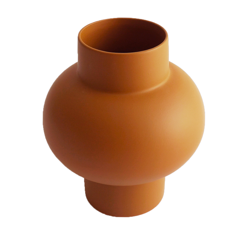 Vaas 'Bulb' gebakken klei - caramel