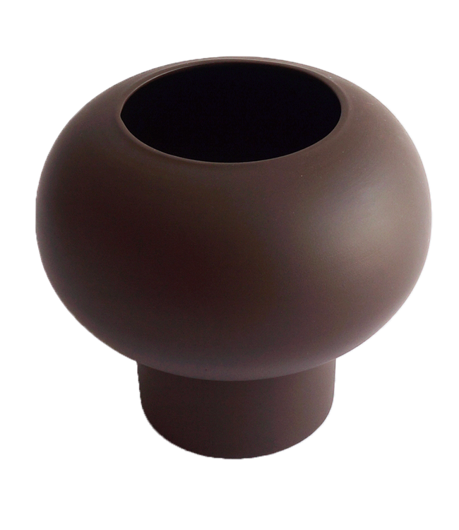 Vase 'Cup' terracotta - chocolat noir