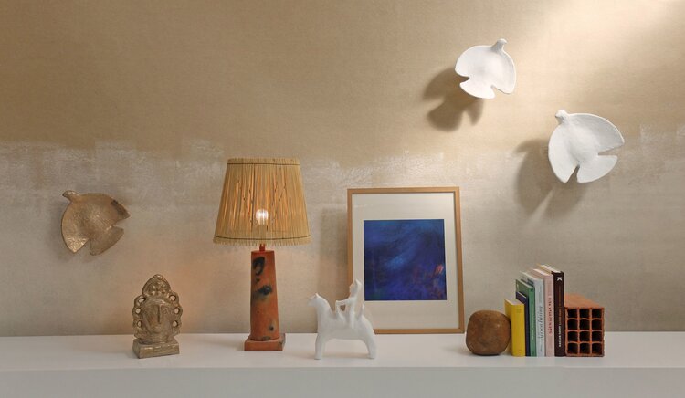 Wandlamp vogel - wit