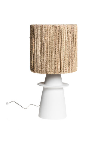 Rock The Kasbah White ceramic table lamp N°1 PM - cord