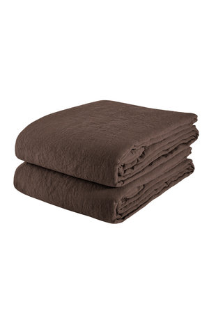 Linge Particulier Duvet cover linen - dark brown