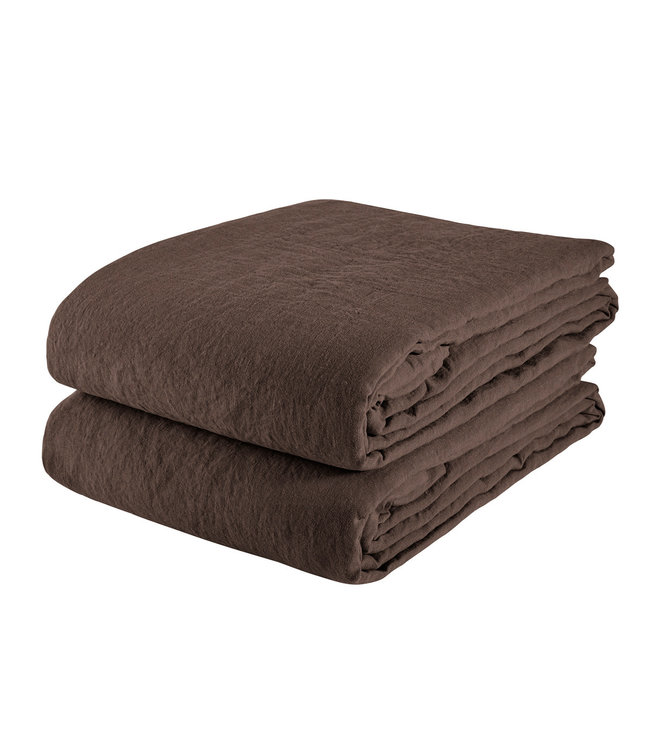 Linge Particulier Duvet cover linen - dark brown