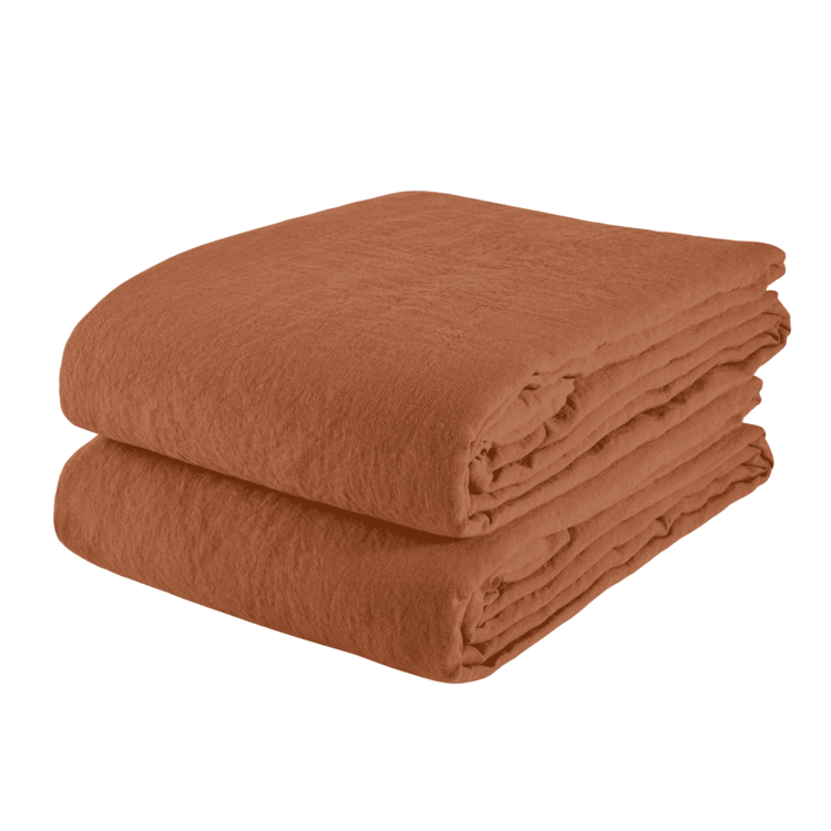 Linge Particulier Duvet cover linen - sienna