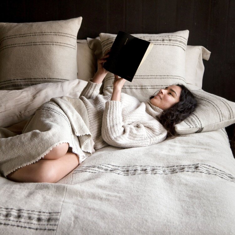 Libeco The Moroccan deco cushion - stripe - 63x63cm