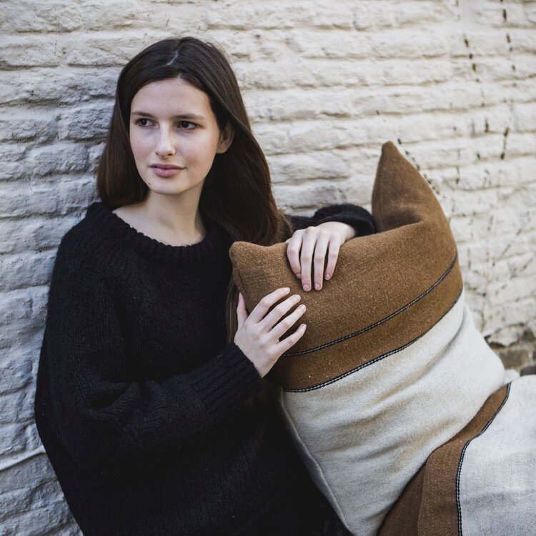 Libeco Gus deco cushion - stripe