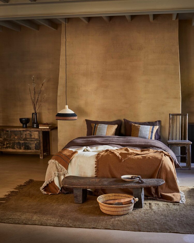 Libeco Foundry plaid - beeswax stripe