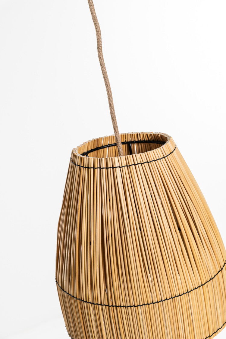 Hanging lamp 'chapeau' - reed