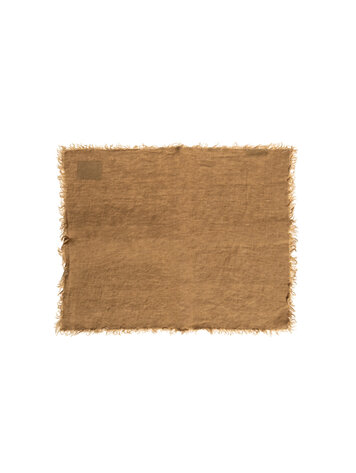 Linge Particulier Placemat met franjes - curry