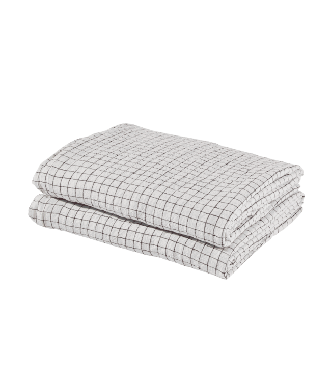 Duvet cover - white black checks