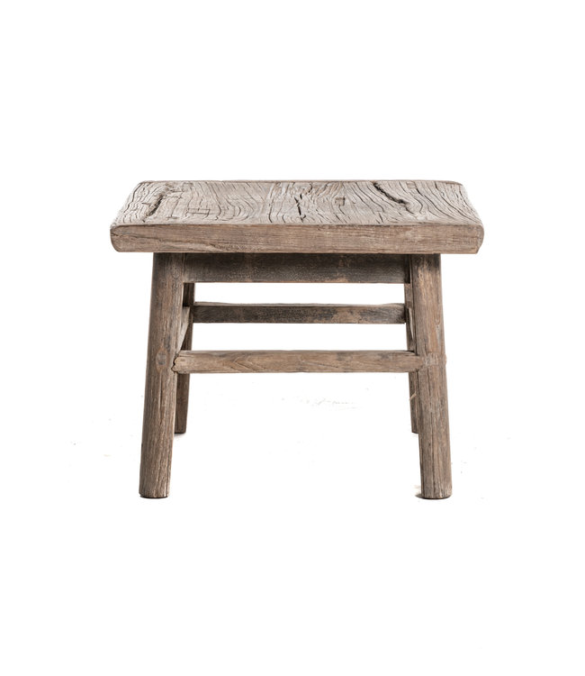 Square side table, elm #17