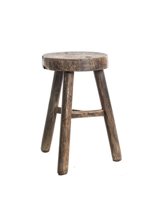 Sturdy round stool elm #52