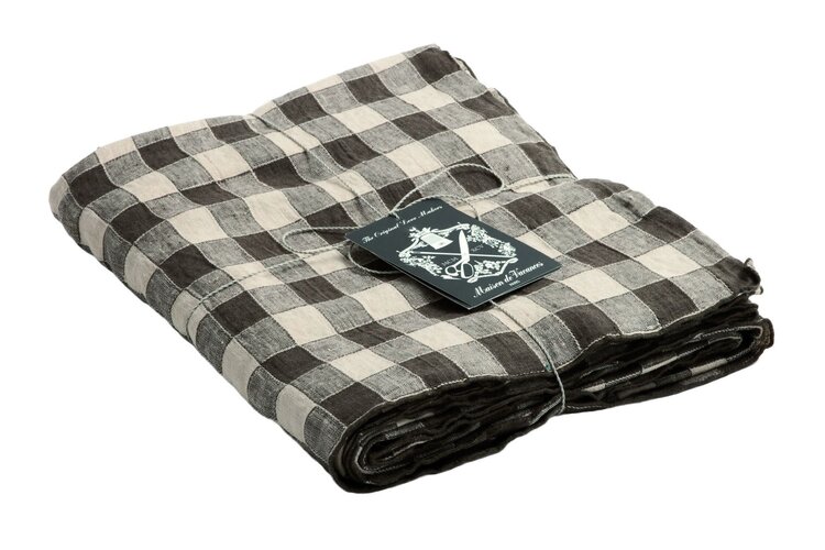 Maison de Vacances Tablecloth bourdon, canvas vintage vichy - terre/bourdon terre