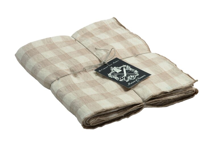 Maison de Vacances Tafelkleed bourdon, toile vintage vichy - crème/bourdon crème