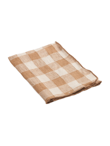 Maison de Vacances Napkin bourdon, canvas vintage vichy - terracotta