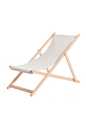 Sling deckchair - oxford ecru/lin