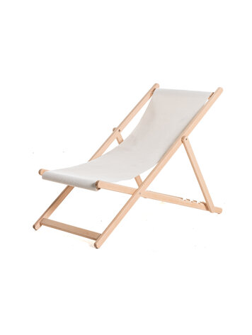 Sling deckchair - oxford ecru/lin