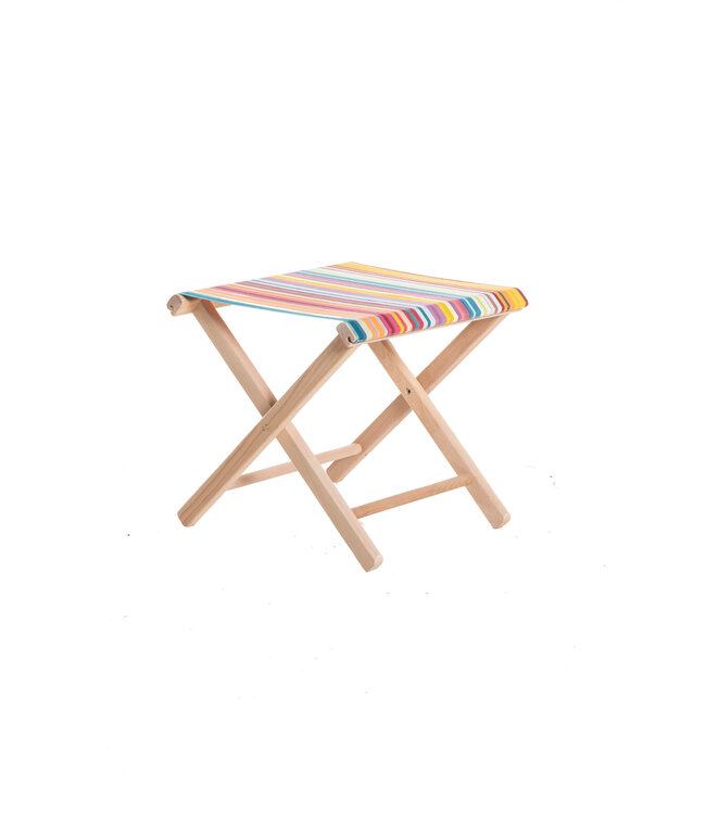 Foldable stool - jour de fete sunbrella multico
