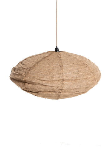 Hanglamp bizz jute - oval - camel fringe