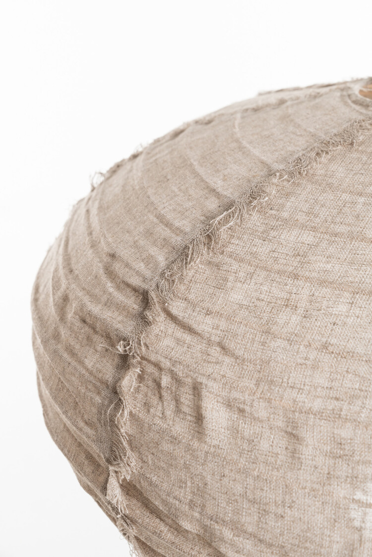 Hanglamp bizz linen - oval - gravel fringe