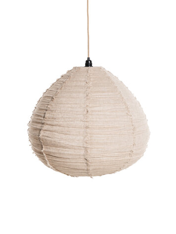 Pendant bizz linen - pear - gravel fringe