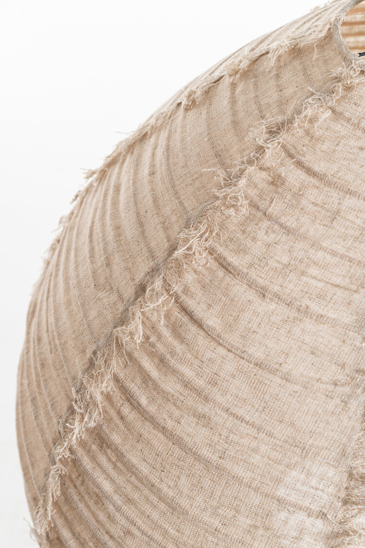 Pendant bizz linen - pear - gravel fringe