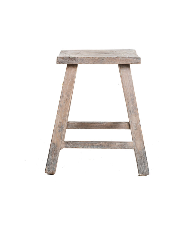 Rectangular stool bleached elm #9