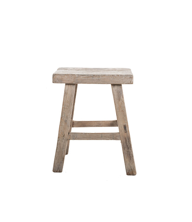 Rectangular stool bleached elm #11