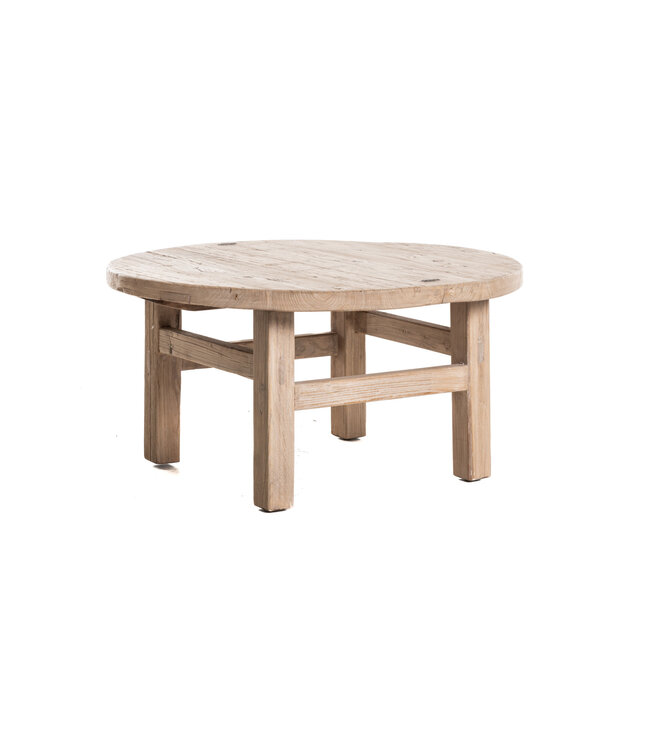 Round side table with wooden legs #6