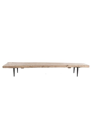 Coffee table weathered elm with metal legs - 189 cm