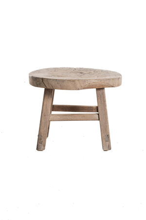 Robust round stool elm #54