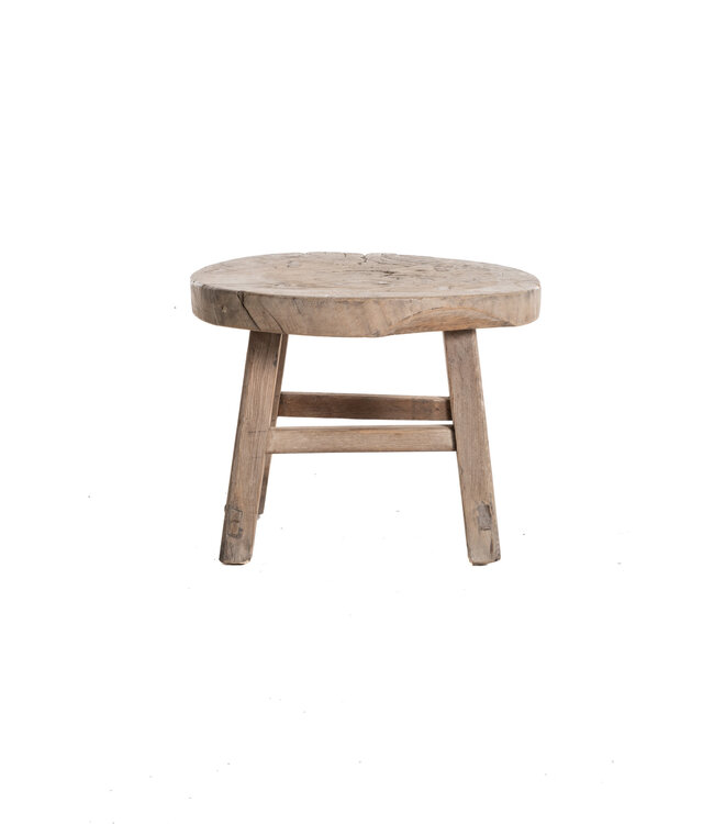 Robust round stool elm #54