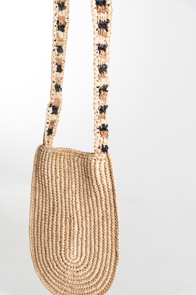 Phone bag Thé - natural/black