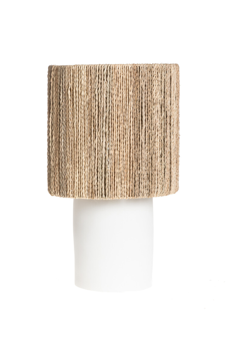 Rock The Kasbah White clay table lamp cylinder PM - cord